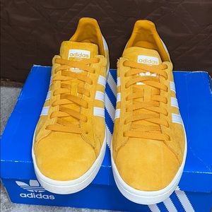 ADIDAS campus NWOT yellow leather men's size 10